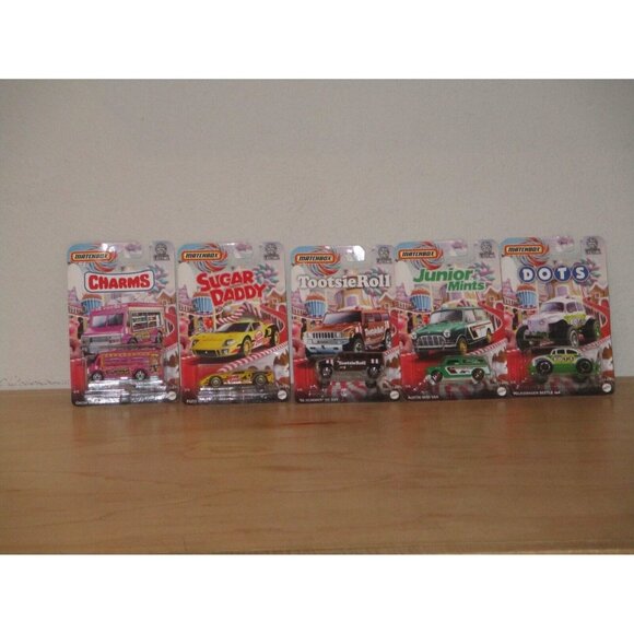 Wholesale Lot Matchbox Mattel Candy Food Series Lot of 5 Different Car Lot 2023 - Picture 1 of 7